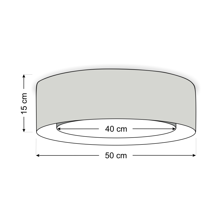 Stropné svietidlo PURO 2xE27/40W/230V pr. 50 cm zelené