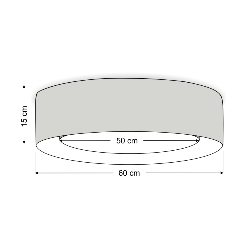 Stropné svietidlo PURO 2xE27/40W/230V pr. 60 cm béžové
