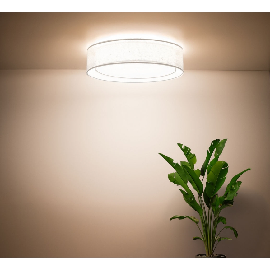 Stropné svietidlo PURO 2xE27/40W/230V pr. 60 cm biela