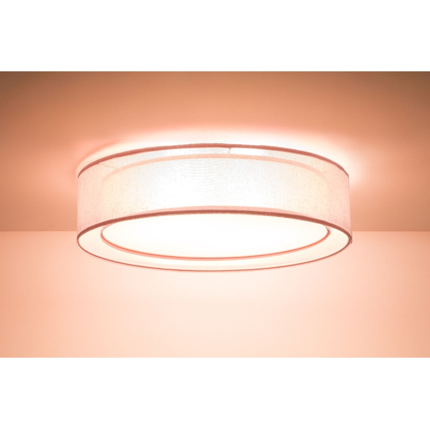 Stropné svietidlo PURO 2xE27/40W/230V pr. 60 cm ružové