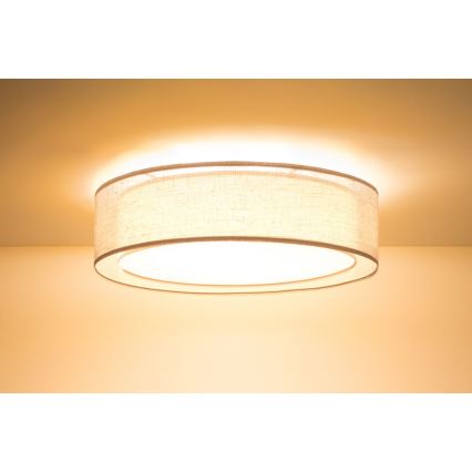 Stropné svietidlo PURO 2xE27/40W/230V priemer 50 cm béžové