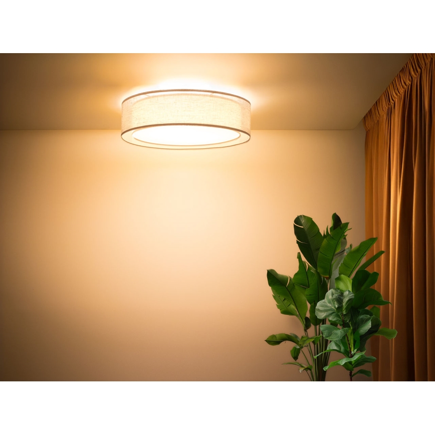 Stropné svietidlo PURO 2xE27/40W/230V priemer 50 cm béžové