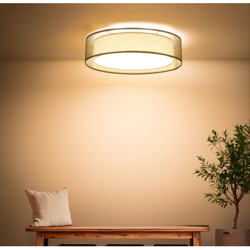 Stropné svietidlo PURO 2xE27/40W/230V, priemer 60 cm, zelené