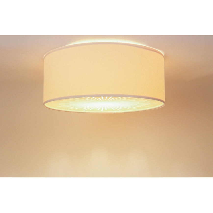 Stropné svietidlo RAYS 2xE27/60W/230V pr. 60 cm béžová