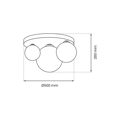 Stropné svietidlo REFLEX 2xE14/40W/230V + 1xE27/60W/230V