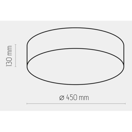 Stropné svietidlo RONDO 4xE27/15W/230V pr. 45 cm čierna