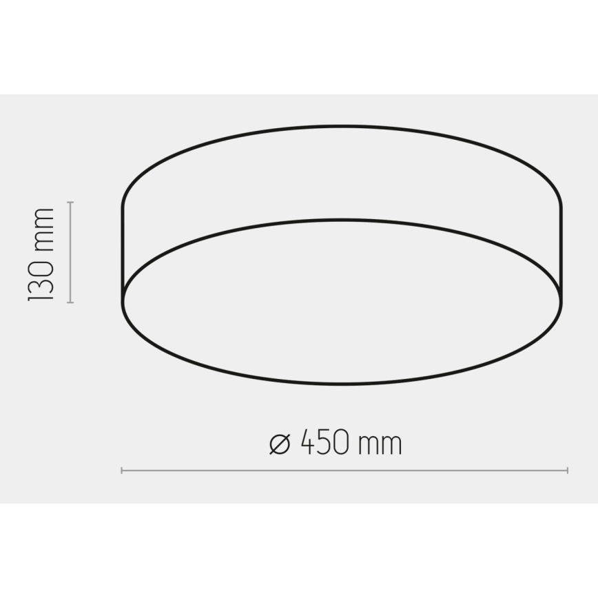 Stropné svietidlo RONDO 4xE27/15W/230V pr. 45 cm čierna