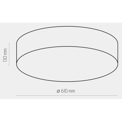 Stropné svietidlo RONDO 4xE27/15W/230V pr. 61 cm béžová