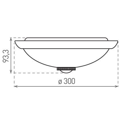 Stropné svietidlo so senzorom pohybu a súmraku MANA 2xE27/40W/230V pr. 30 cm biela