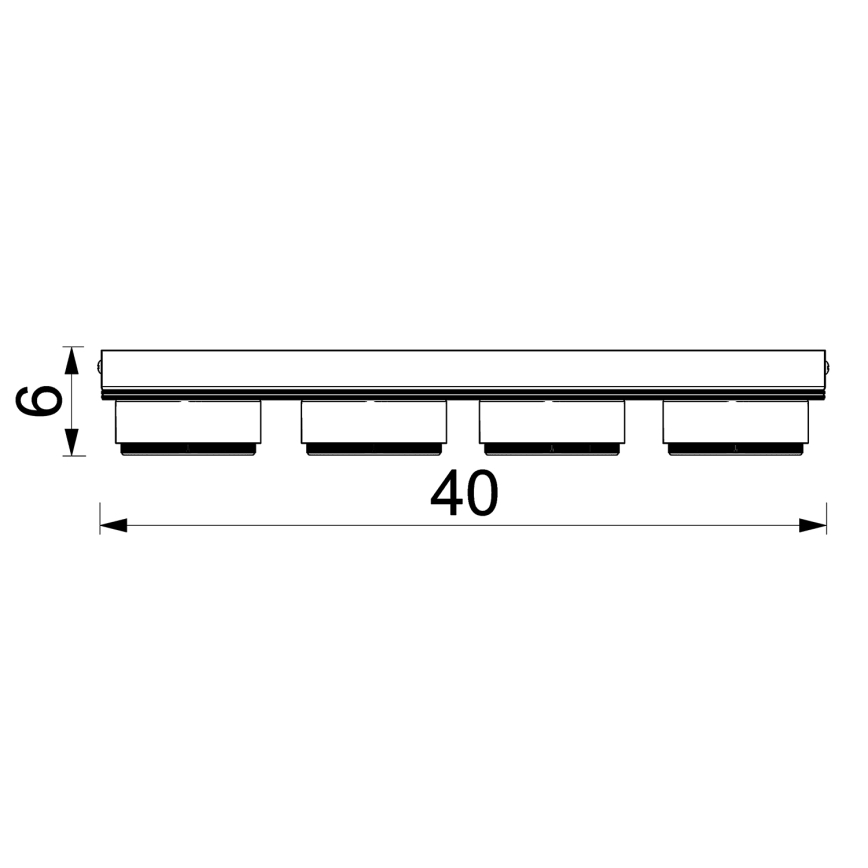 Stropné svietidlo SEMA 4xGX53/15W/230V čierna/hnedá/dub