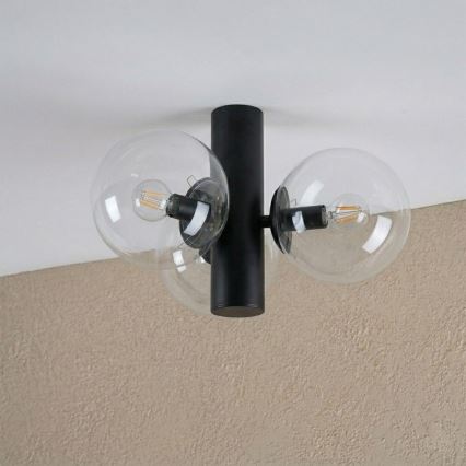 Stropné svietidlo SFERIO 3xE14/5W/230V čierne/číre