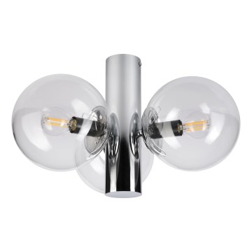 Stropné svietidlo SFERIO 3xE14/5W/230V lesklý chróm/číre sklo
