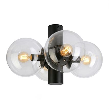 Stropné svietidlo SFERIO 4xE14/5W/230V čierne/číre