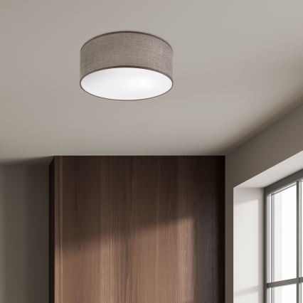 Stropné svietidlo SIRJA 1xE27/15W/230V pr. 35 cm hnedé