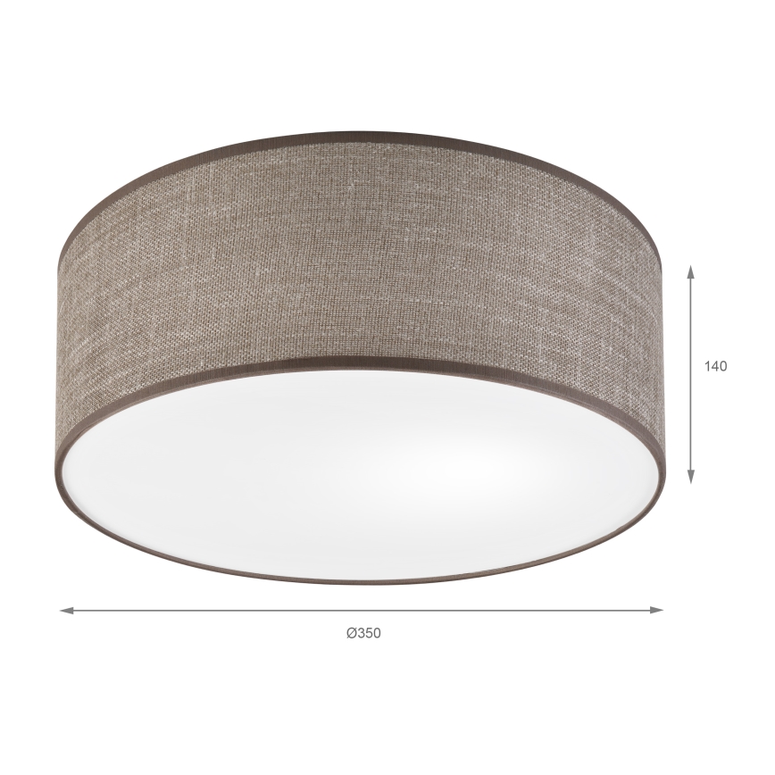 Stropné svietidlo SIRJA 1xE27/15W/230V pr. 35 cm hnedé