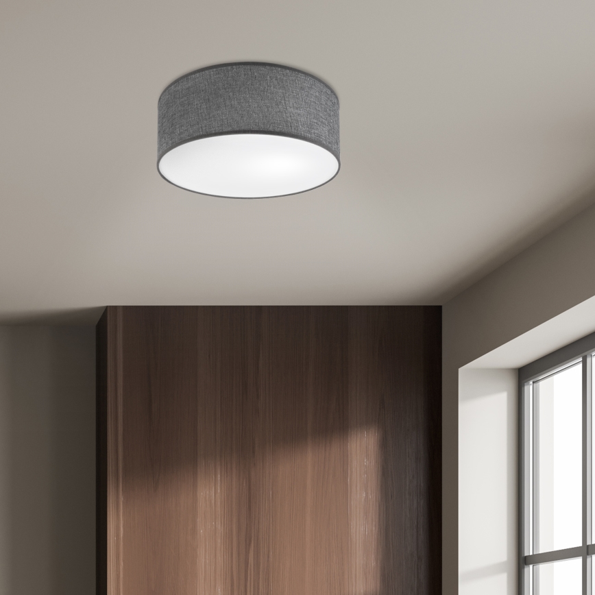 Stropné svietidlo SIRJA 1xE27/15W/230V pr. 35 cm sivé