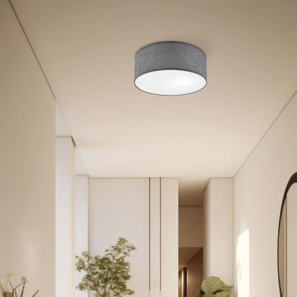 Stropné svietidlo SIRJA 1xE27/15W/230V pr. 35 cm sivé