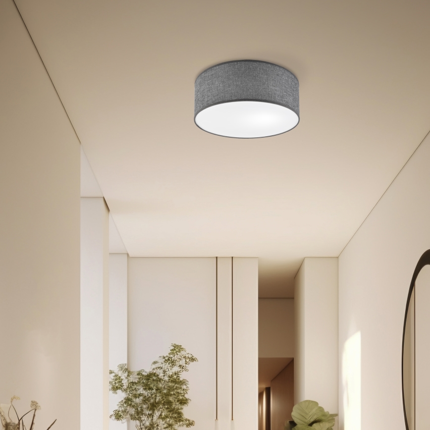 Stropné svietidlo SIRJA 1xE27/15W/230V pr. 35 cm sivé