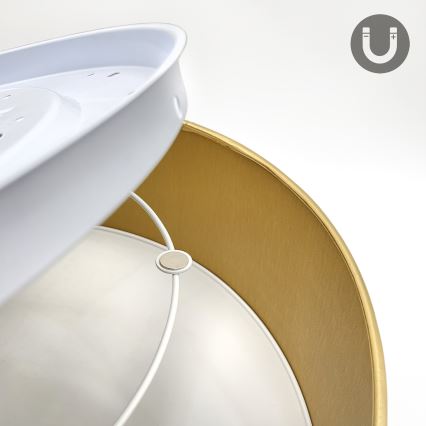 Stropné svietidlo SIRJA 2xE27/15W/230V pr. 45 cm hnedá/zlatá