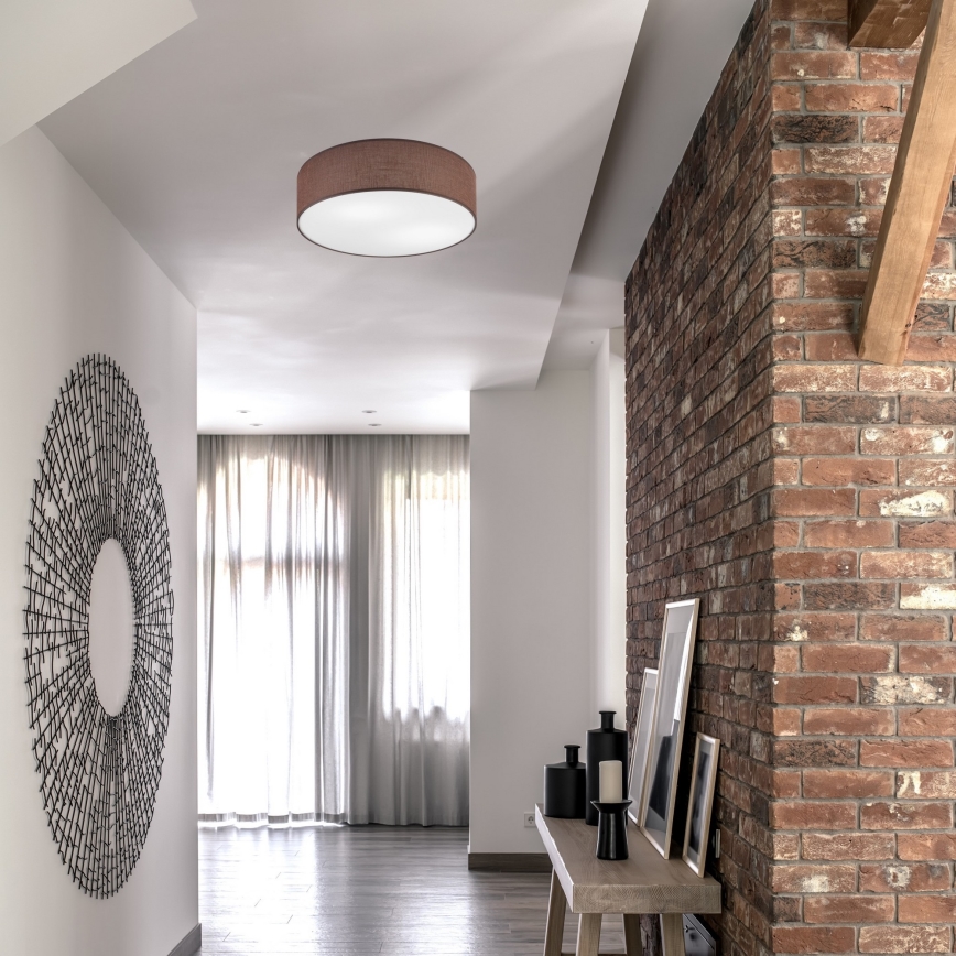 Stropné svietidlo SIRJA 2xE27/15W/230V pr. 45 cm hnedé