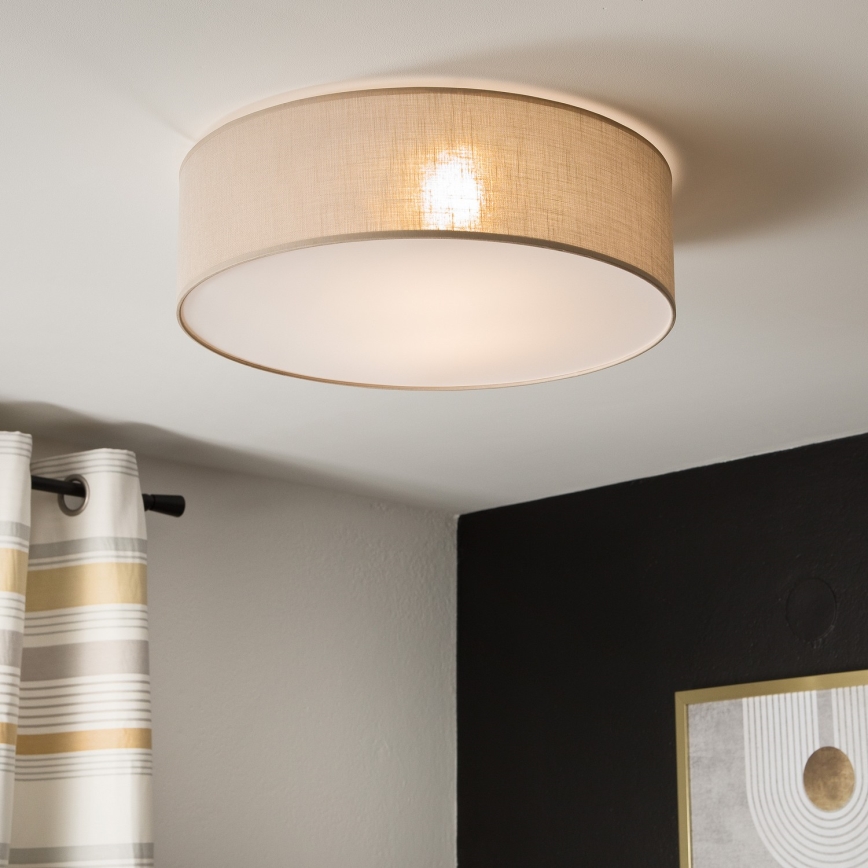 Stropné svietidlo SIRJA 2xE27/15W/230V priemer 45 cm béžové