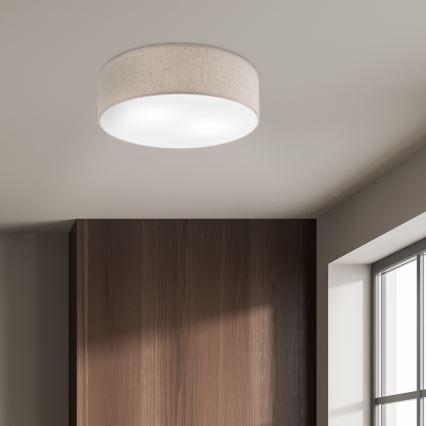 Stropné svietidlo SIRJA 2xE27/15W/230V, priemer 45 cm, béžové