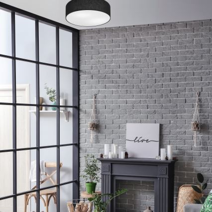 Stropné svietidlo SIRJA 2xE27/15W/230V priemer 45 cm čierne