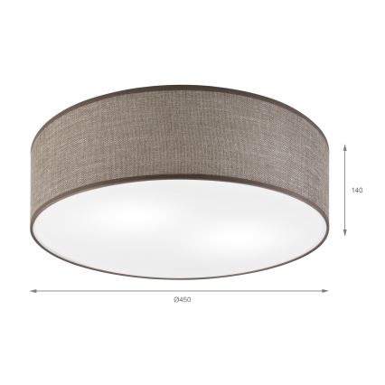 Stropné svietidlo SIRJA 2xE27/15W/230V priemer 45 cm hnedé