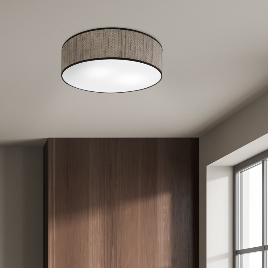 Stropné svietidlo SIRJA 2xE27/15W/230V, priemer 45 cm, hnedé