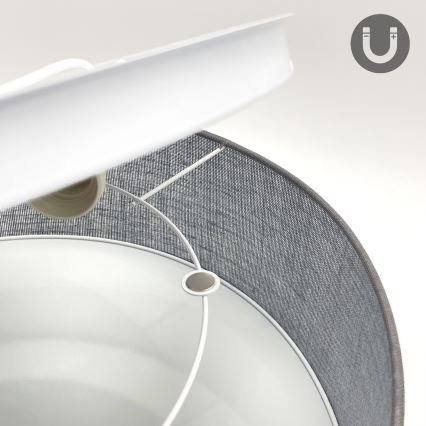 Stropné svietidlo SIRJA 2xE27/15W/230V priemer 45 cm sivé