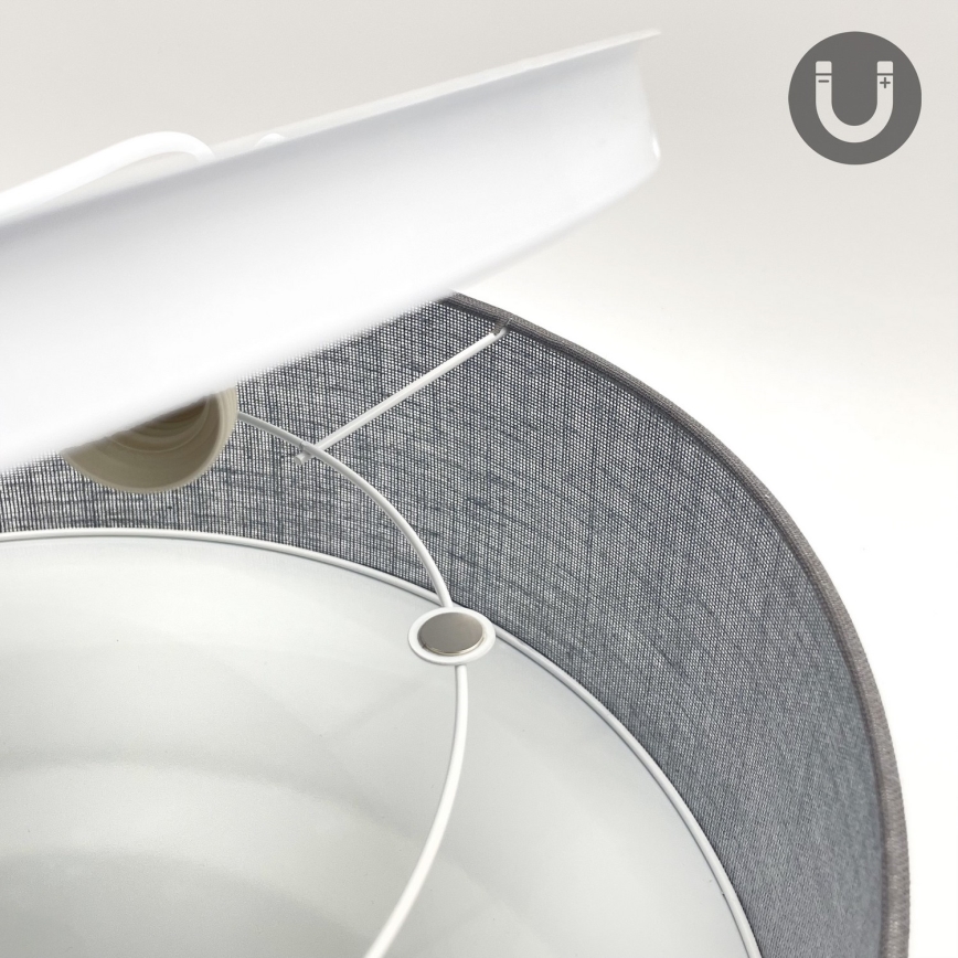 Stropné svietidlo SIRJA 2xE27/15W/230V priemer 45 cm sivé