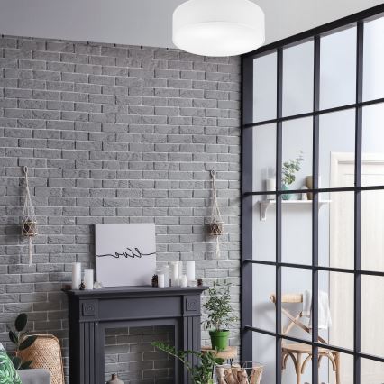 Stropné svietidlo SIRJA 2×E27/15W/230V priemer 45 cm biele