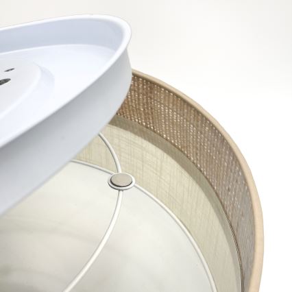 Stropné svietidlo SIRJA BOHO 2xE27/15W/230V pr. 45 cm béžová/krémová