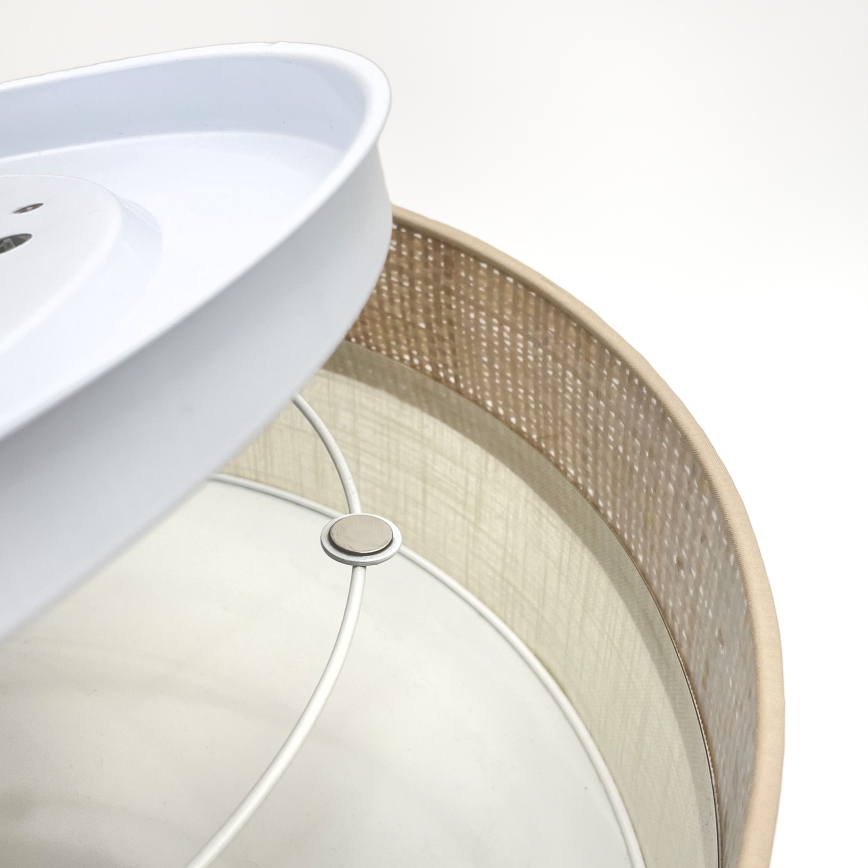 Stropné svietidlo SIRJA BOHO 2xE27/15W/230V pr. 45 cm béžová/krémová