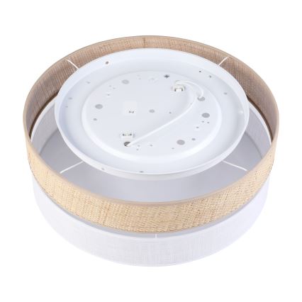 Stropné svietidlo SIRJA BOHO 2xE27/15W/230V priemer 45 cm béžová/biela