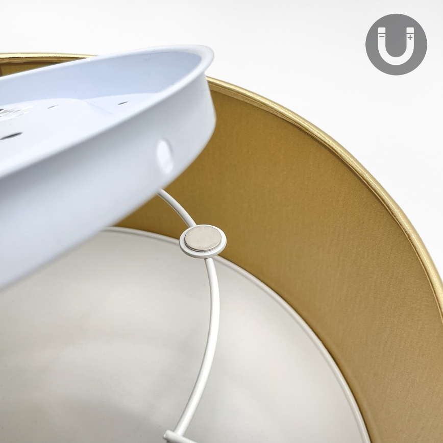 Stropné svietidlo SIRJA DOUBLE 2xE14/15W/230V, priemer 35 cm, hnedá/zlatá