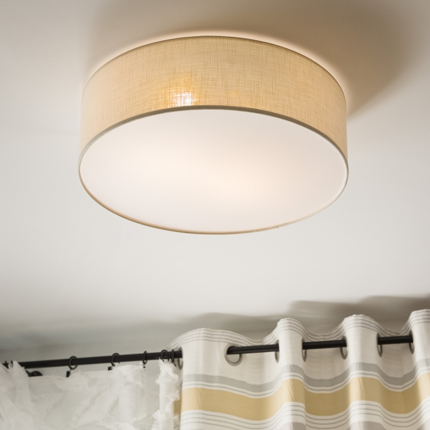 Stropné svietidlo SIRJA DOUBLE 4xE27/15W/230V pr. 45 cm krémová