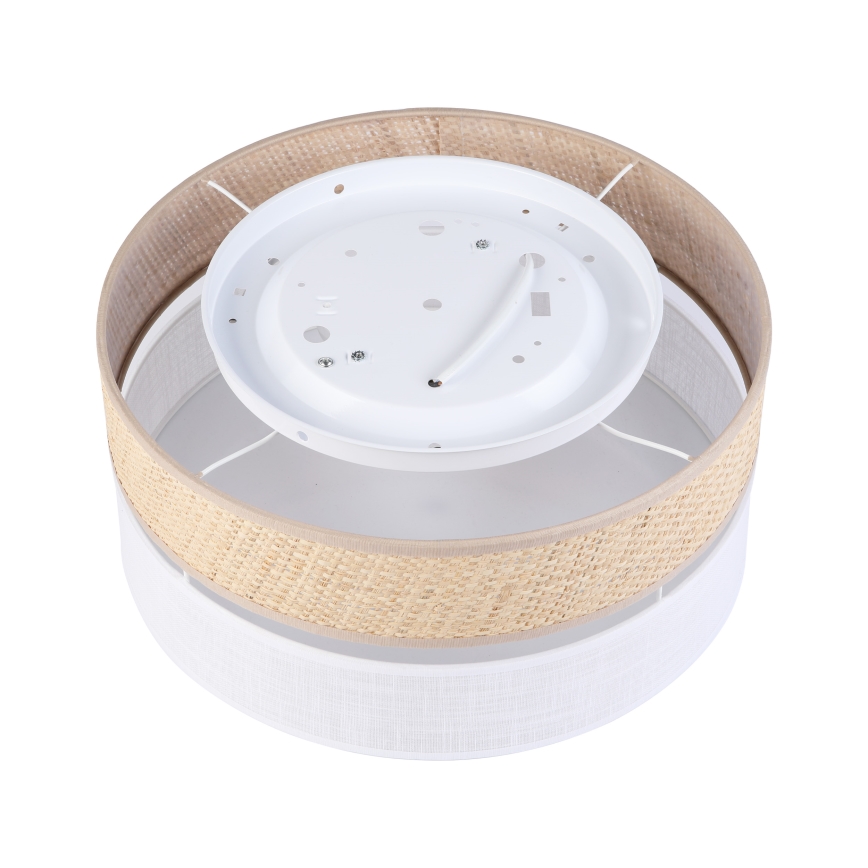 Stropné svietidlo SIRJA DOUBLE BOHO 2xE14/15W/230V pr. 35 cm béžová/biela