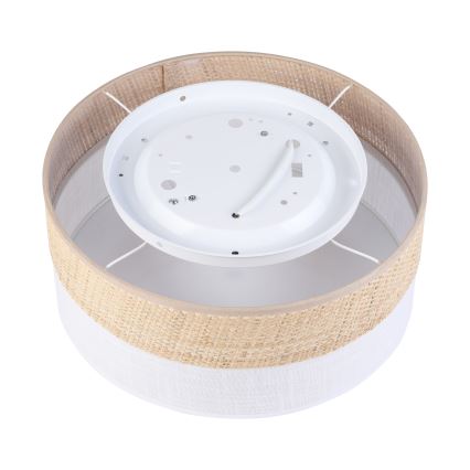 Stropné svietidlo SIRJA DOUBLE BOHO 2xE14/15W/230V priemer 35 cm béžová/biela