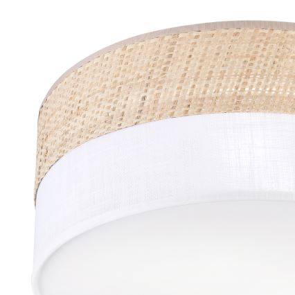 Stropné svietidlo SIRJA DOUBLE BOHO 2xE14/15W/230V priemer 35 cm béžová/biela