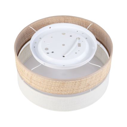 Stropné svietidlo SIRJA DOUBLE BOHO 2xE14/15W/230V priemer 35 cm béžová/krémová