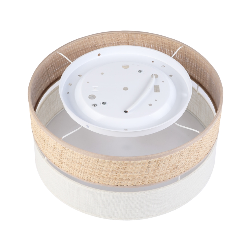 Stropné svietidlo SIRJA DOUBLE BOHO 2xE14/15W/230V priemer 35 cm béžová/krémová