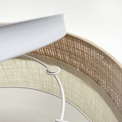 Stropné svietidlo SIRJA DOUBLE BOHO 2xE14/15W/230V, priemer 35 cm, béžové/krémové