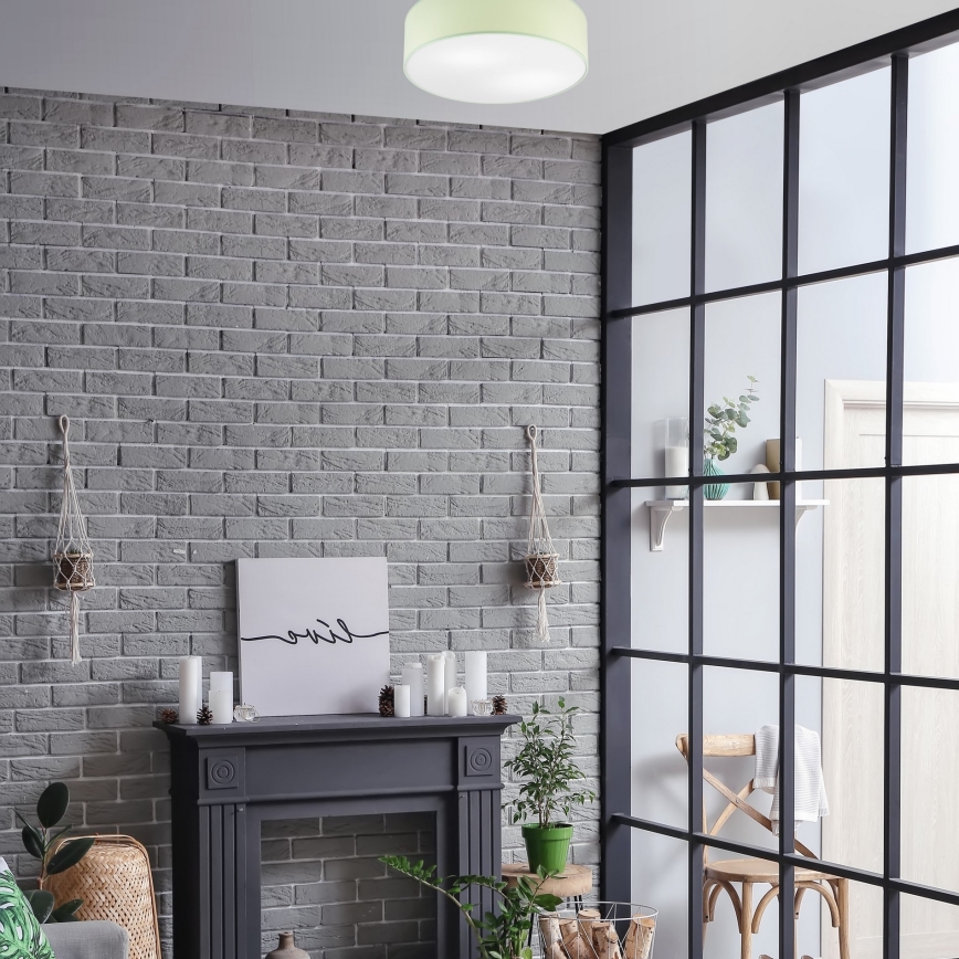 Stropné svietidlo SIRJA PASTEL 2xE27/15W/230V pr. 45 cm zelená