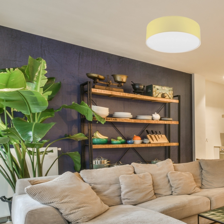 Stropné svietidlo SIRJA PASTEL 2xE27/15W/230V pr. 45 cm žltá