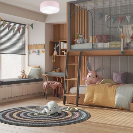 Stropné svietidlo SIRJA PASTEL 2xE27/15W/230V, priemer 45 cm, ružové