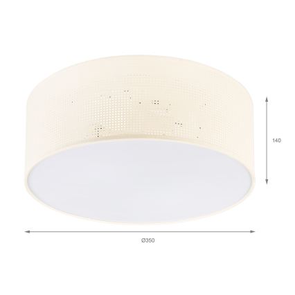 Stropné svietidlo SIRJA PLISADO 2xE27/15W/230V priemer 35 cm krémové