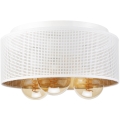 Stropné svietidlo SIRJA PLISADO 3xE27/15W/230V pr. 35 cm biela/zlatá