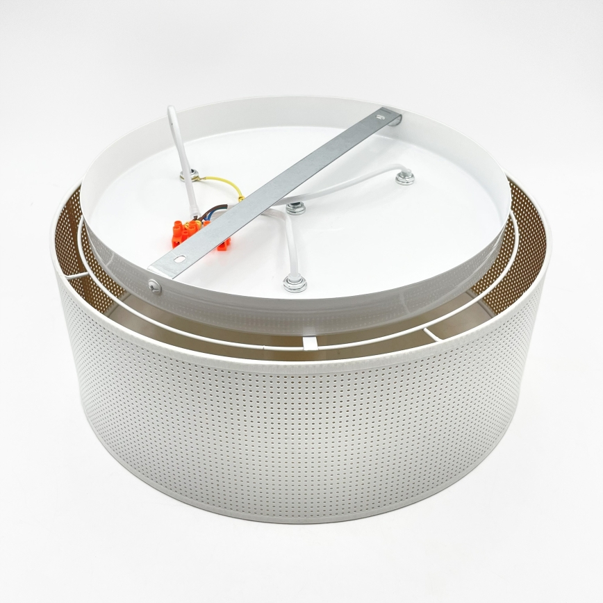 Stropné svietidlo SIRJA PLISADO 3xE27/15W/230V pr. 35 cm biela/zlatá