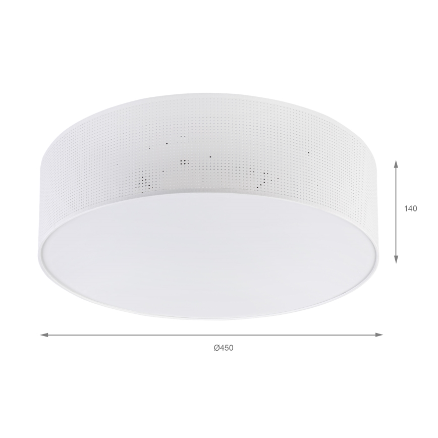Stropné svietidlo SIRJA PLISADO 4xE27/15W/230V pr. 45 cm biele
